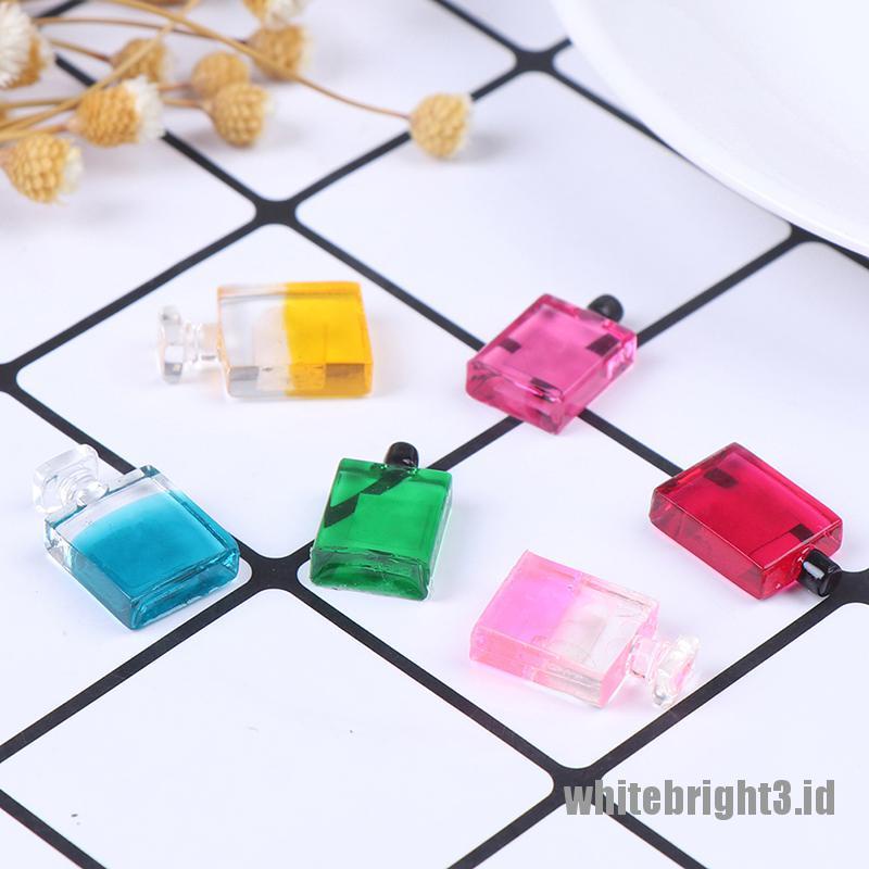 (white3) 6 Botol Parfum Miniatur Skala 1: 12 Untuk Dekorasi Rumah Boneka