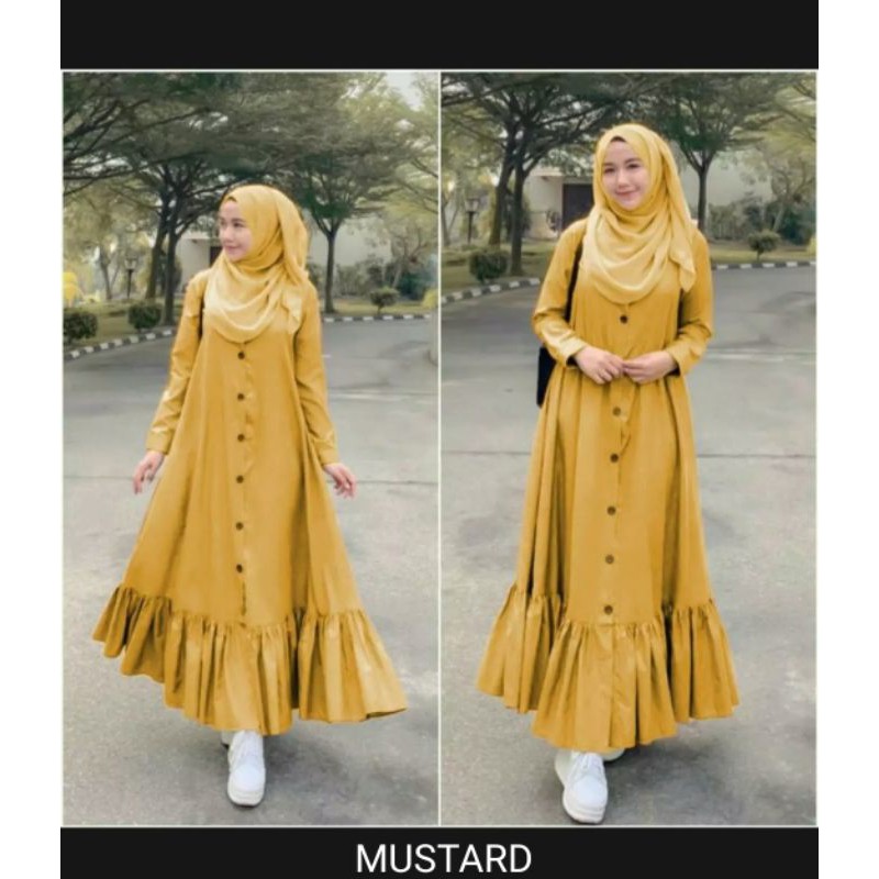 PIONI LONG DRESS/REMPEL KELILING DEPAN DAN BELAKANG XL/LD105