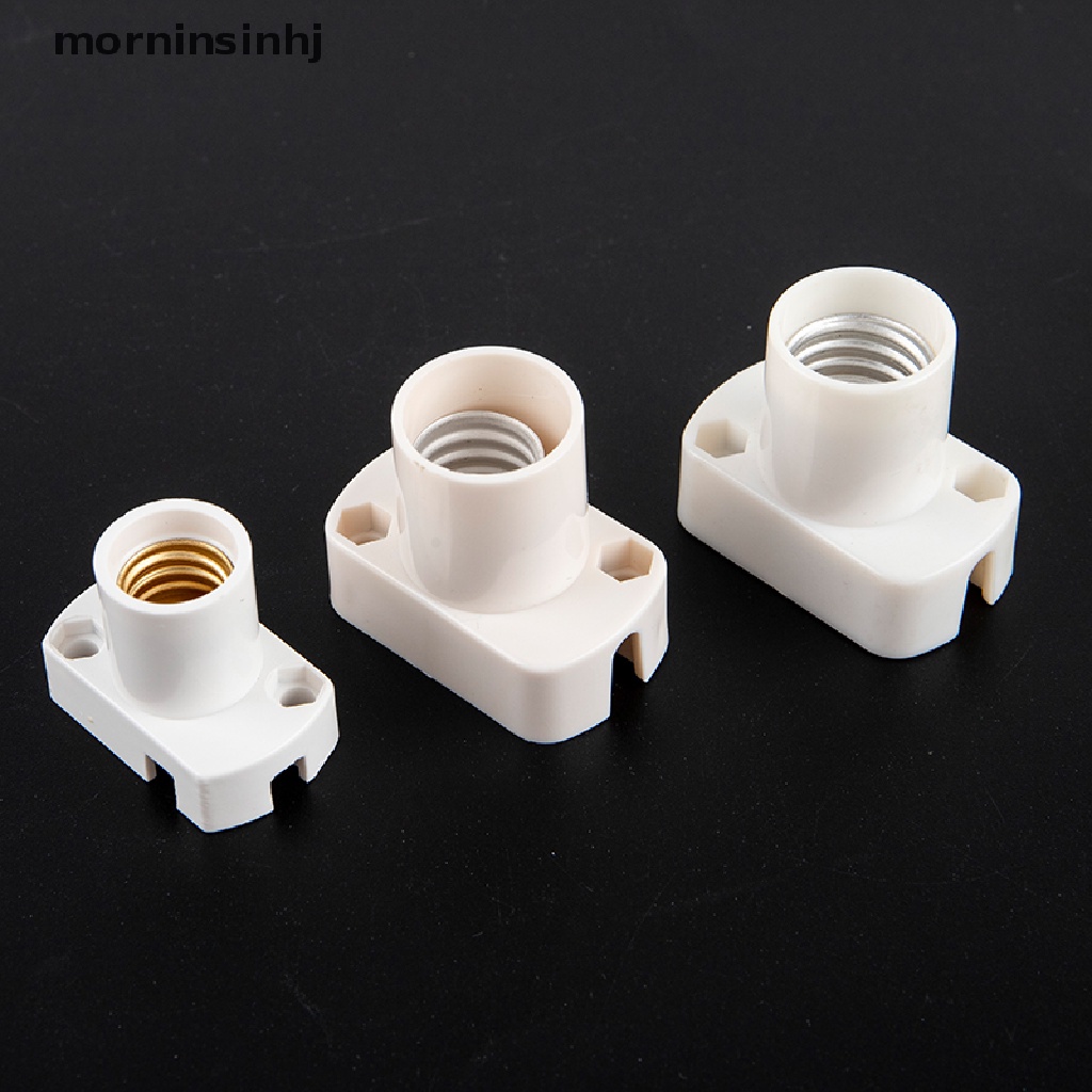 More12 E14 E17 Socket Adapter Holder Lampu Bohlam Screw Mini Bahan Plastik