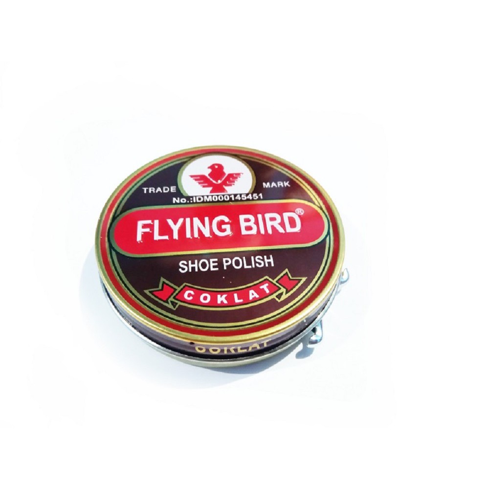 Semir sepatu coklat