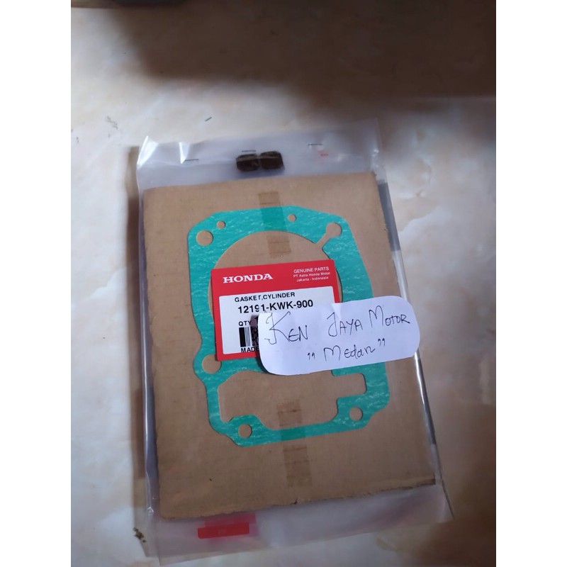 PAKING PACKING GASKET CYLINDER BLOK MEGA PRO NEOTECH 12191KWK900 ASLI HONDA