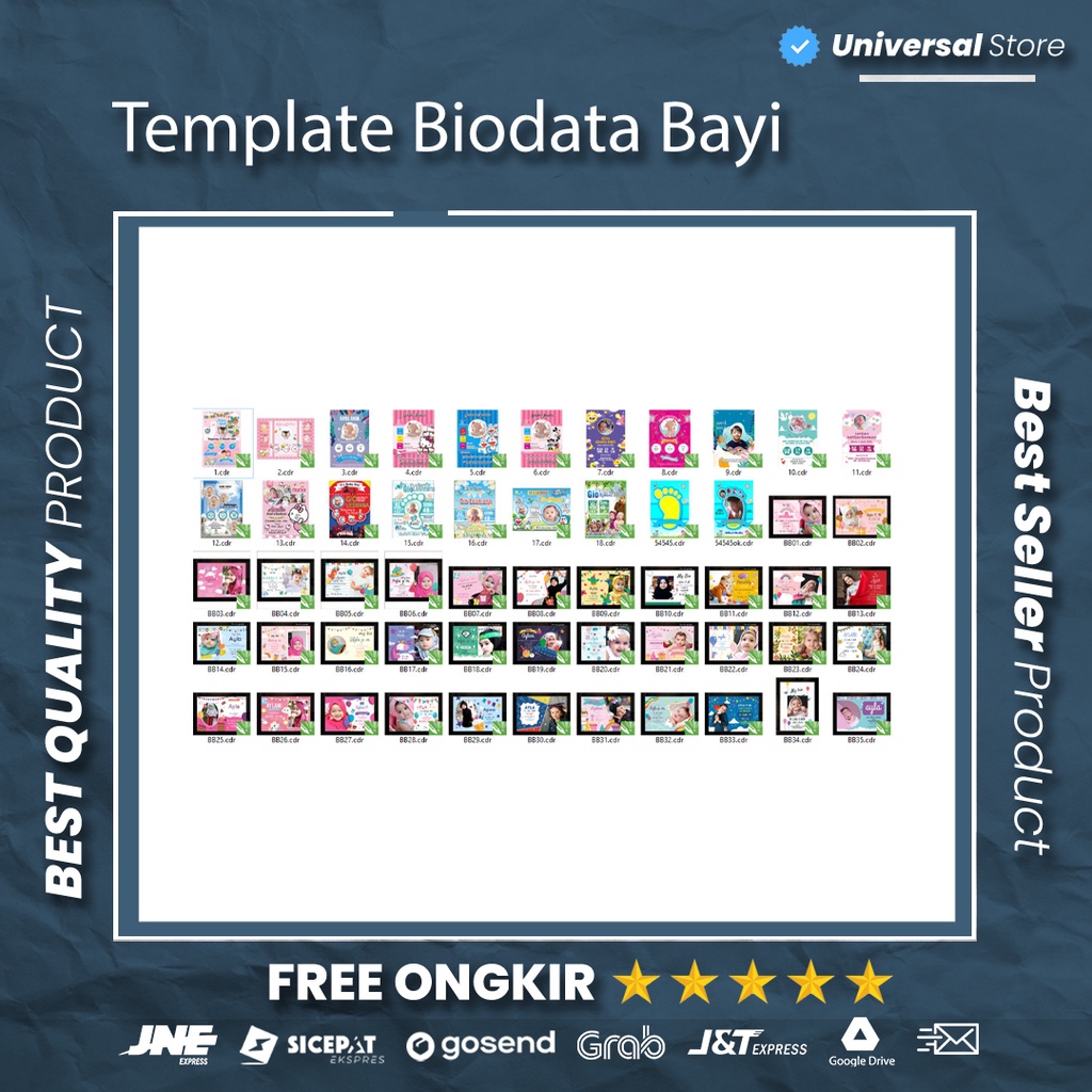 Koleksi 35 Template Desain Biodata Bayi Format CDR Design