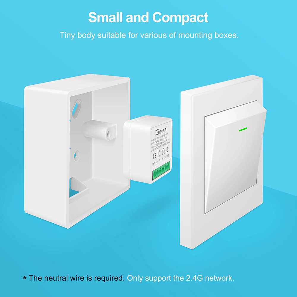 GIRIER TUYA Mini Smart WiFi Switch 2 Way Control Module - AP-SMT1CH