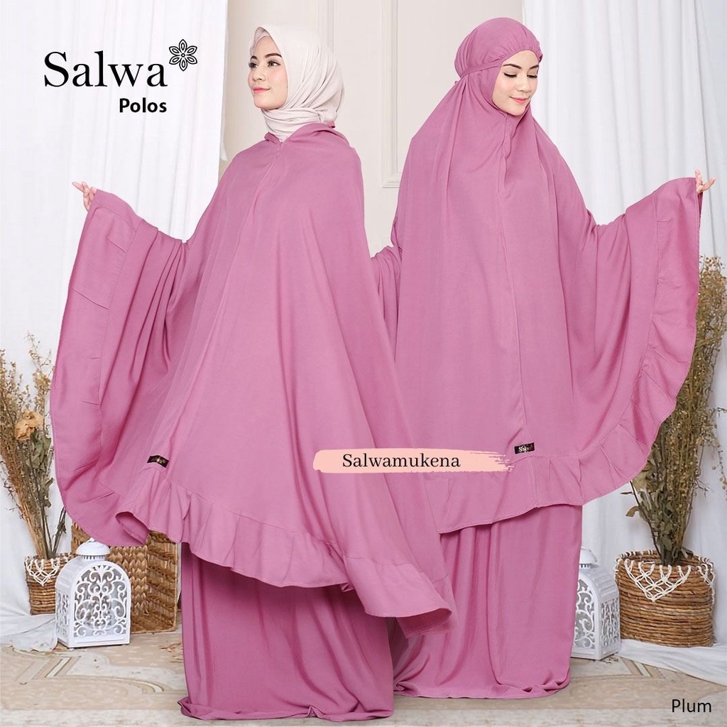 Mukena Salwa 2in1 Plain Jumbo                                          ⠀                      Mukena