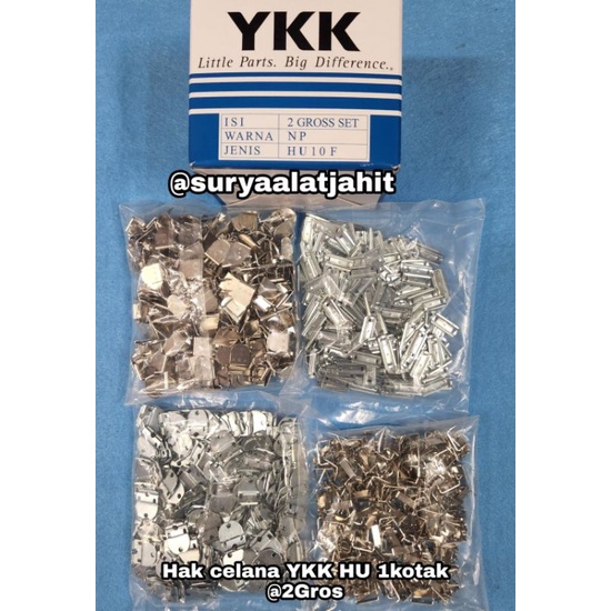 Hak YKK (HU-10F) 1kotak/288pcs set =rp.215.000/288pcs set