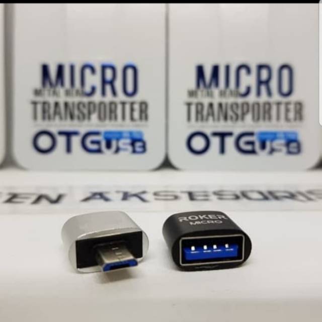 OTG ROKER METAL HEAD TRANSPORTER SLOT USB MICRO V8 ALUMUNIUM STEEL