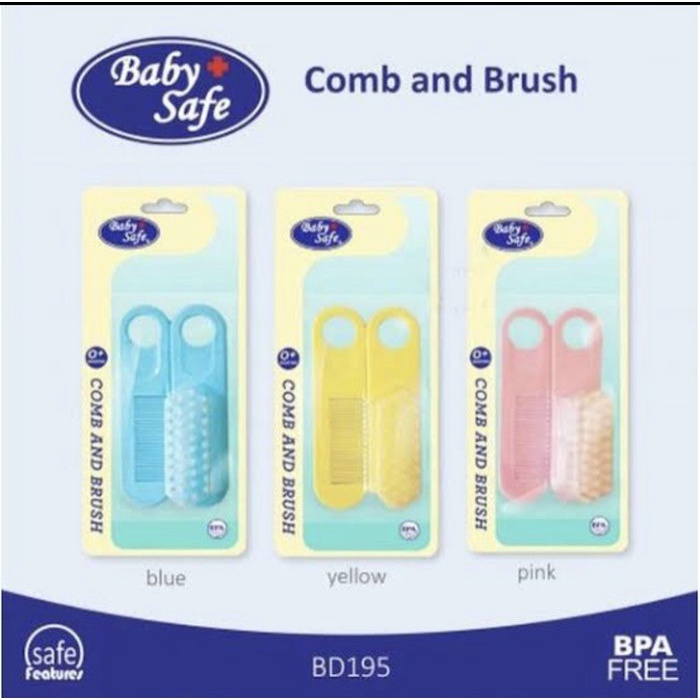 Baby Safe Comb and Brush BD95 Sisir Bayi dan Sikat Rambut Bayi