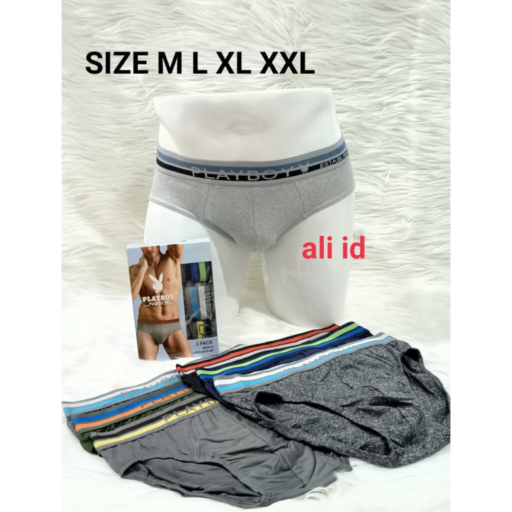 PROMO !!! 3 PCS CELANA DALAM PRIA || CELANA DALAM PLYBY || CD MEN'S BRIEF