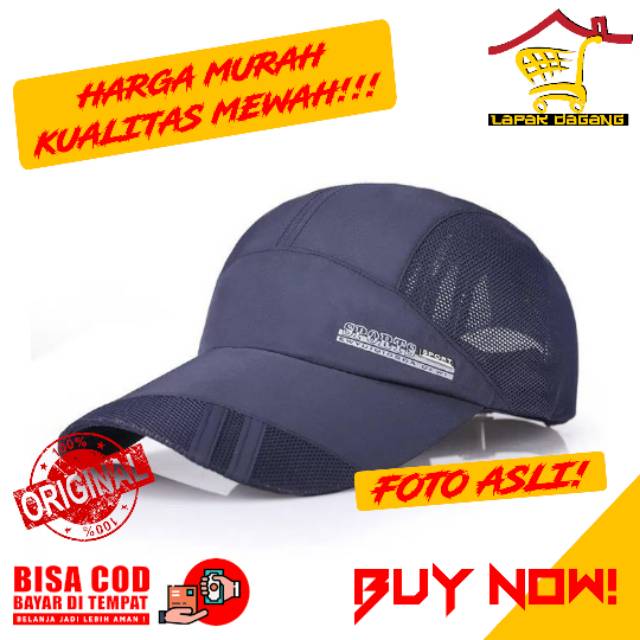 topi baseball casual Sport Outdoor pria wanita polos murah original branded import  - 066