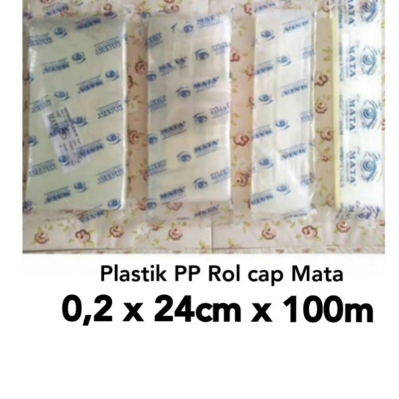 PLASTIK ROL PP 02X24 ROLL CAP MATA LEBAR 24CM PANJANG 100M PACKING 24CM MAKANAN BAJU AKSESORIS MURAH