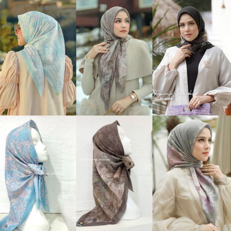 Tropicale Extended (EOLA & SIENA), Frozen Scarf (brunete), Granada Scarf (DreamBlue) by Buttonscarve