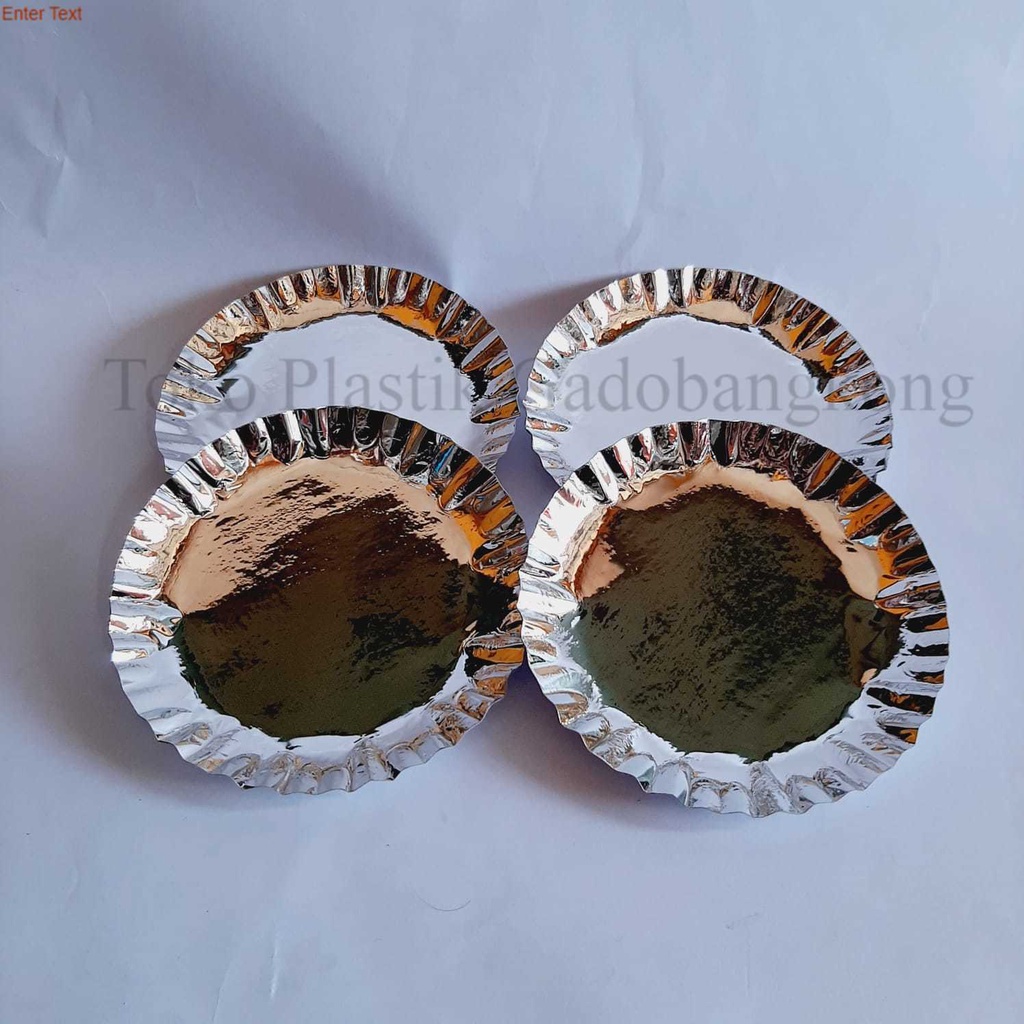 Piring kertas / Piring kue / Piring Buah / 12 pcs / silver terang