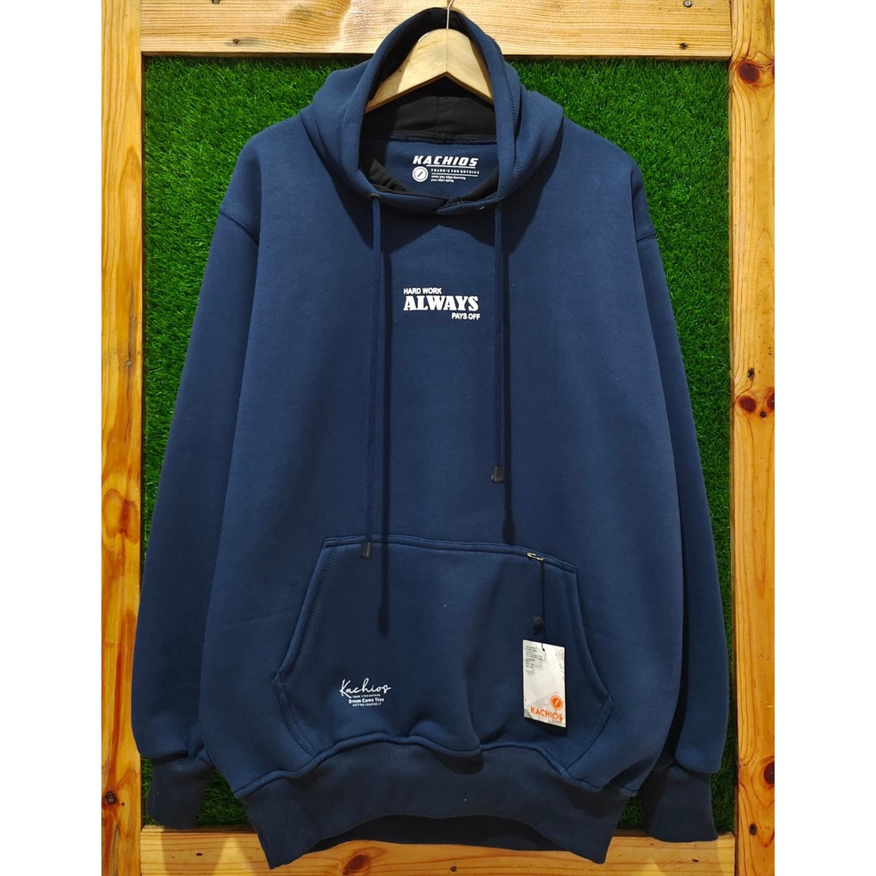 Sweater Hodie Pria Distro Flece Tebal Warna Biru Dongker List ALWAYS Sweatshirt Hoodie Original Hudie Sweter Kachios bisa bayar ditempat