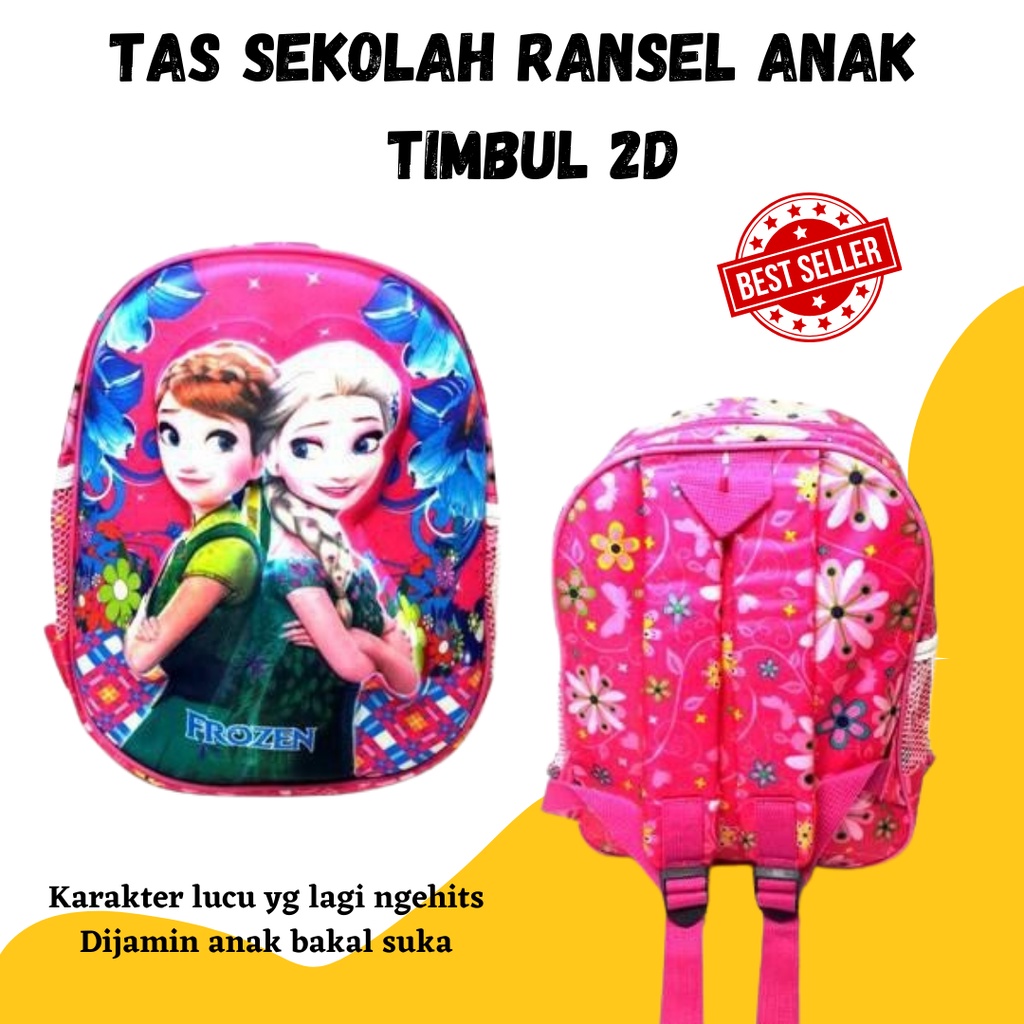 [BISA COD] TERBARU! TAS SEKOLAH RANSEL ANAK UNTUK PAUD TK PLAYGROUP TIMBUL 2D