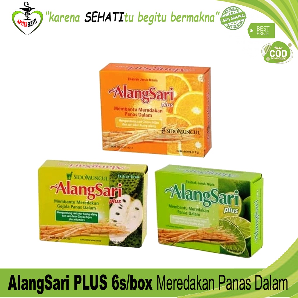 All Varian Alangsari Plus Sidomuncul 6sachet Alang Sari Sariawan Panas Dalam