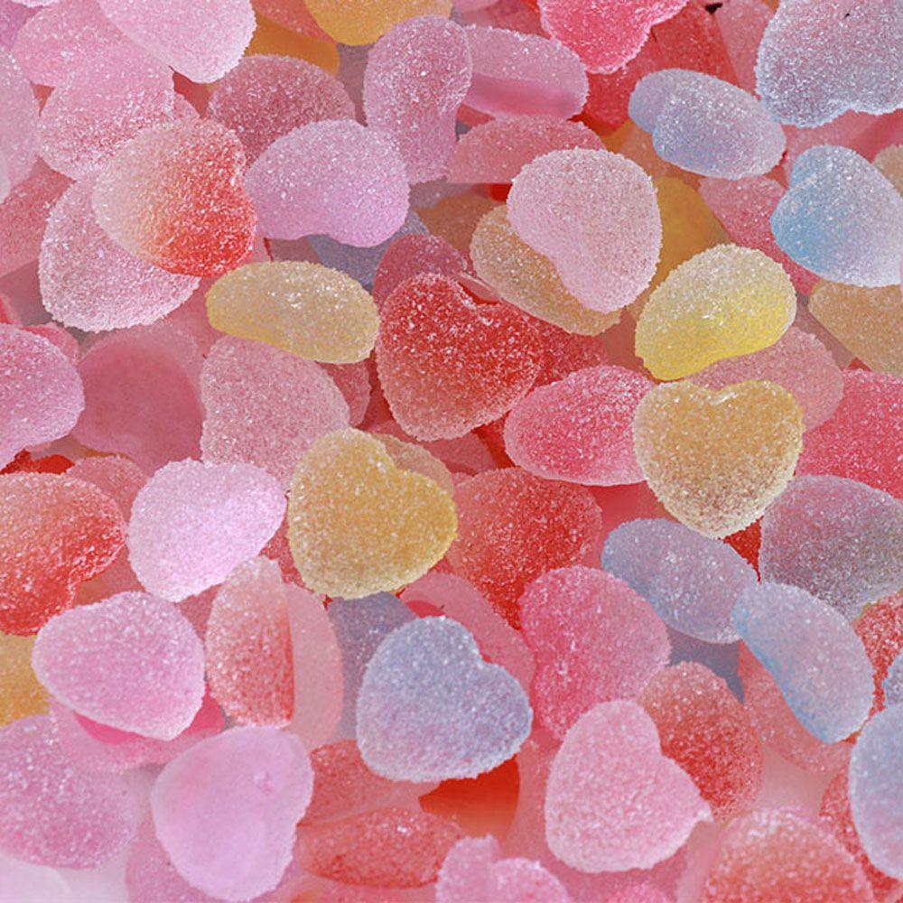 Agustina Dekorasi Lucu Bentuk Hati Scrapbooking Permen Palsu Cabochon Flatback Simulasi Hiasan Makanan