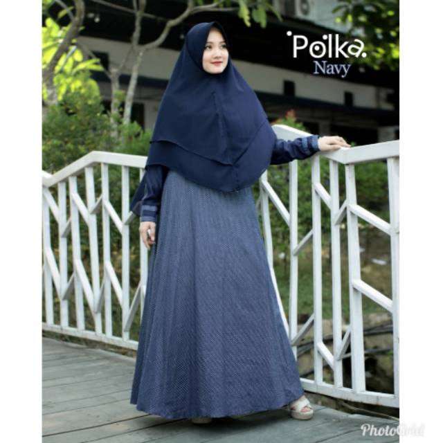 Gamis set Hijab Polka by Akifa