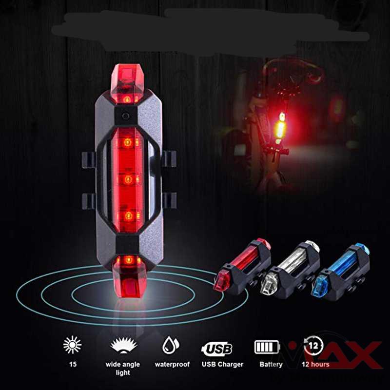 Lampu Belakang Sepeda USB Rechargeable Lamp usb charger aksesoris sepeda elektrik balap MTB bicycle