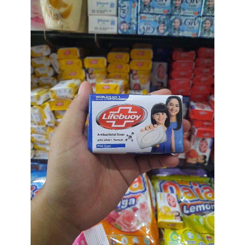 Sabun Mandi Lifebuoy Anti Bactrial soap activ silver + formula