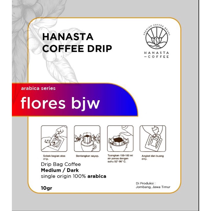 

KOPI HITAM FLORES BAJAWA (Drip Bag Coffee) Arabika Series 10gr