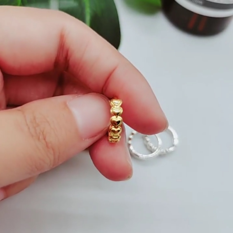 We Flower Anting Hoop Bentuk Hati Bulat Geometris Bahan s925 Silver 14K Gold Untuk Wanita