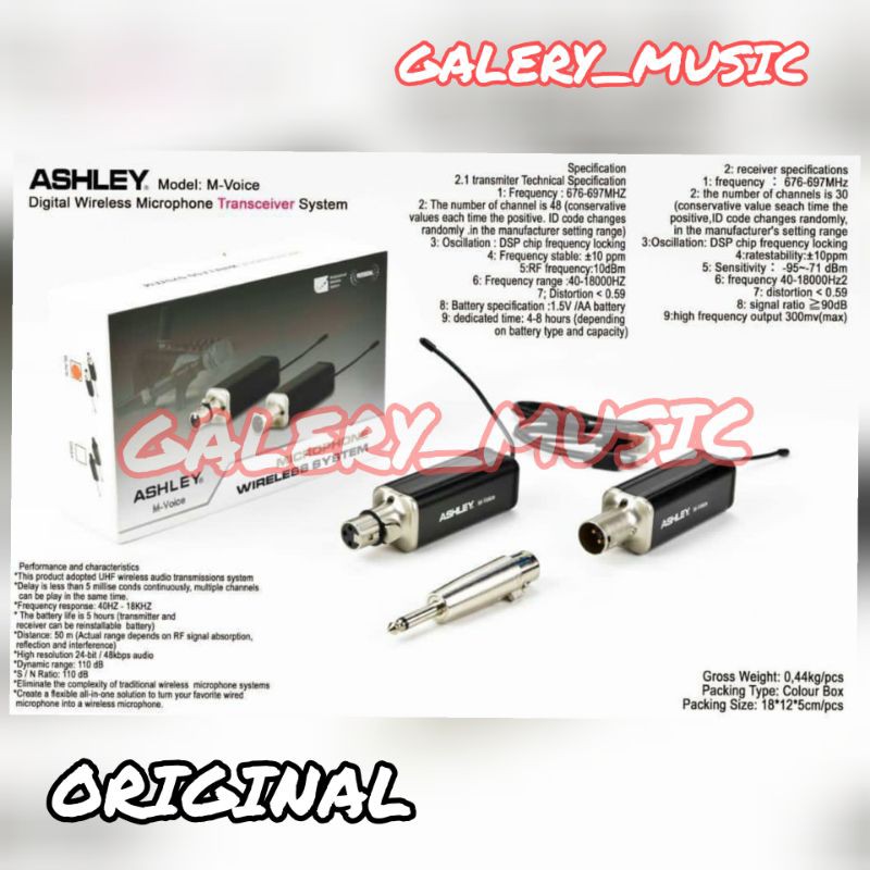 Transceiver Ashley M Voice Untuk Mic Kabel Jadi Mic Wireless MVOICE