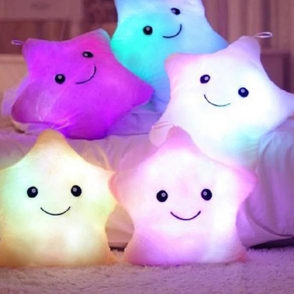 Segera Beli Boneka LED Bantal Nyala Mainan Import Bintang / Bantal Tidur / Hiasan Kamar