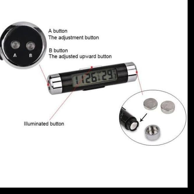 Trend-JAM DIGITAL DASHBOARD MOBIL TERMOMETER SUHU AC DENGAN LAMPU