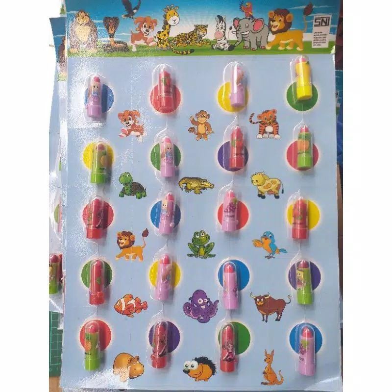 mainan lipstik warna warni isi 20 pcs