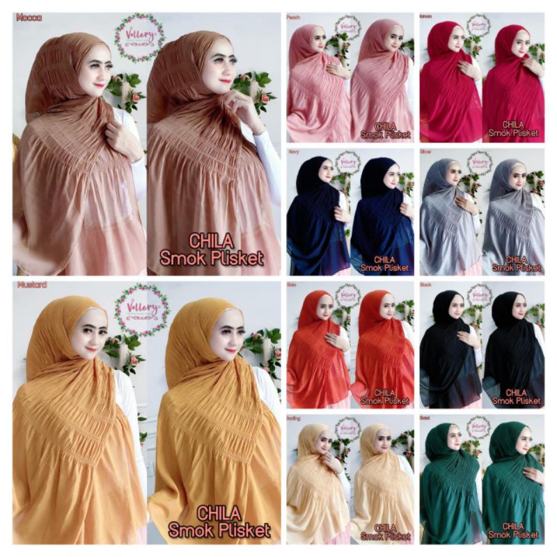 PROMO MANTUL SALE! Pashmina Plisket Chila Smok Pleated Ori Danisha Hijab