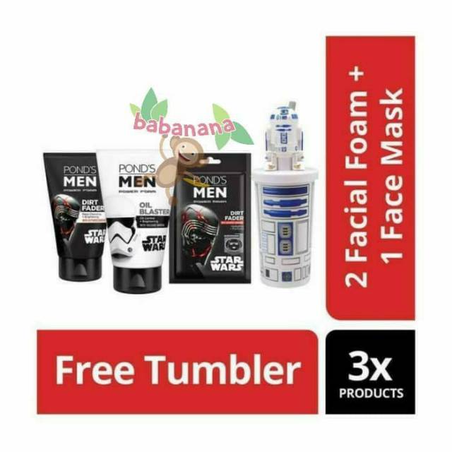 Ponds facial wash free tumbler starwars R2D2 original sabun cuci muka