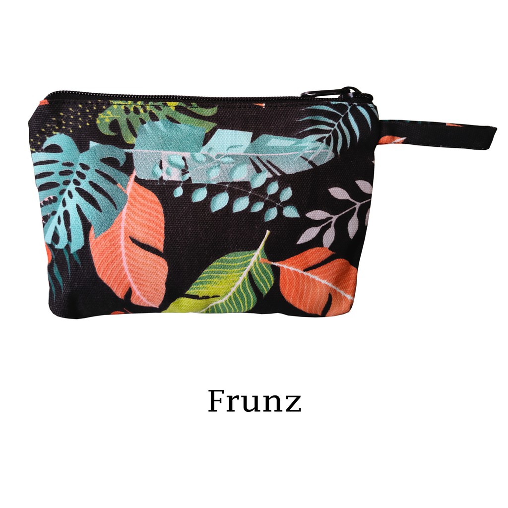 POUCH KANVAS TEBAL BISA UNTUK SOUVENIR 20x15 MOTIF FRUNZ