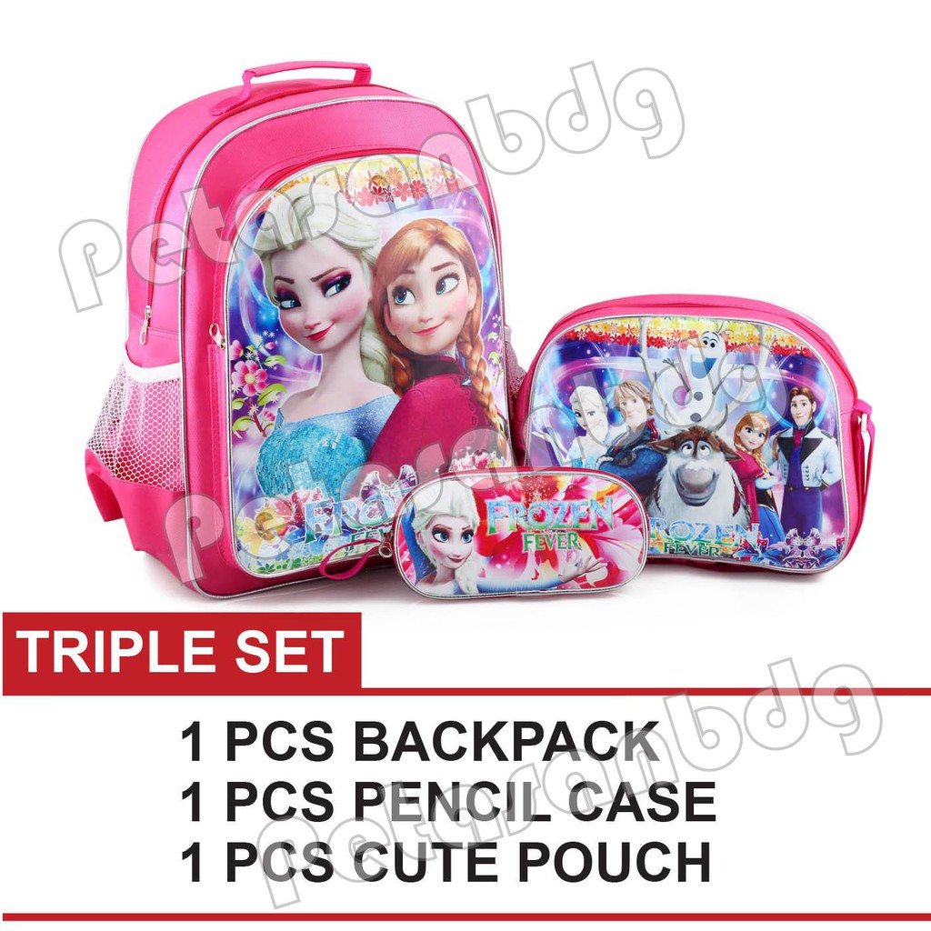 PTS -Ransel Sekolah Anak SD / TK Karakter Kartun - TRIPLE SET.PTS