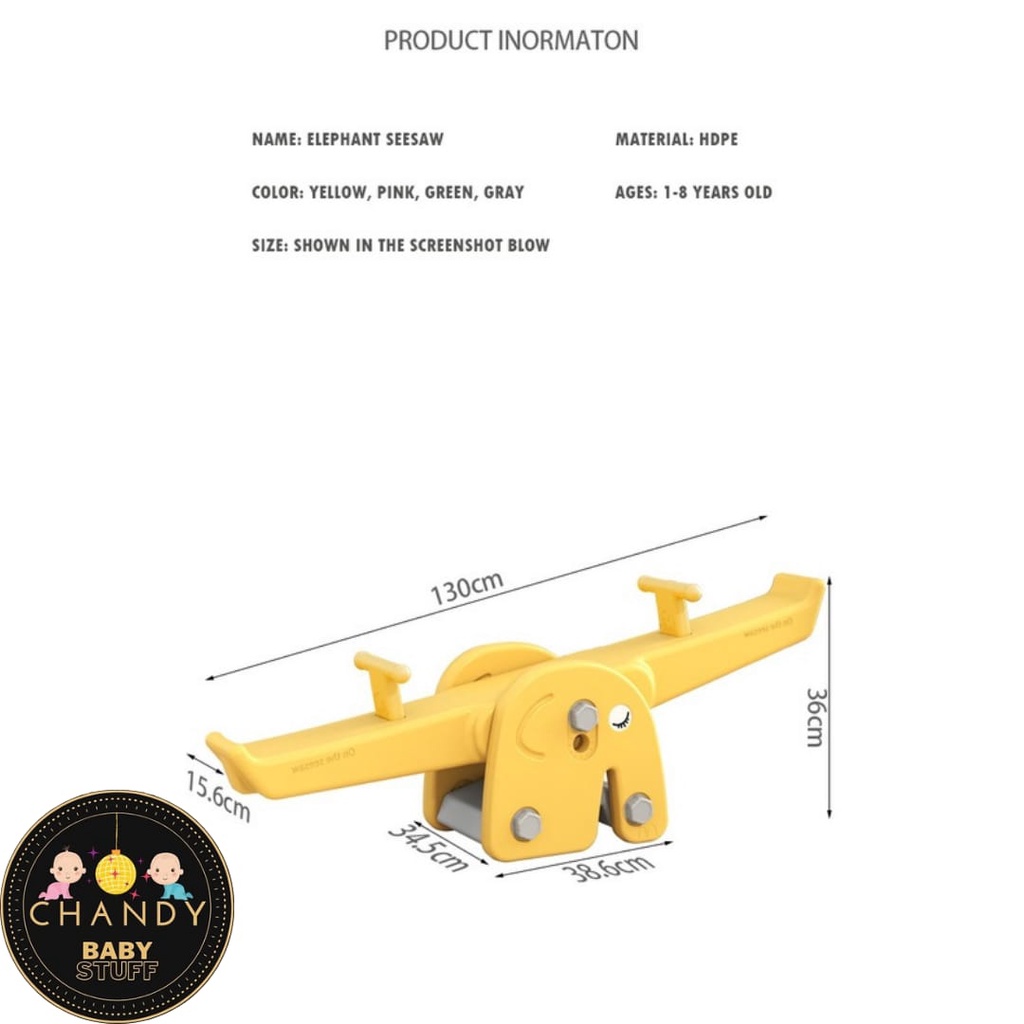 MAINAN ANAK JUNGKAT JUNGKIT ELEPHANT SEESAW JM-30306