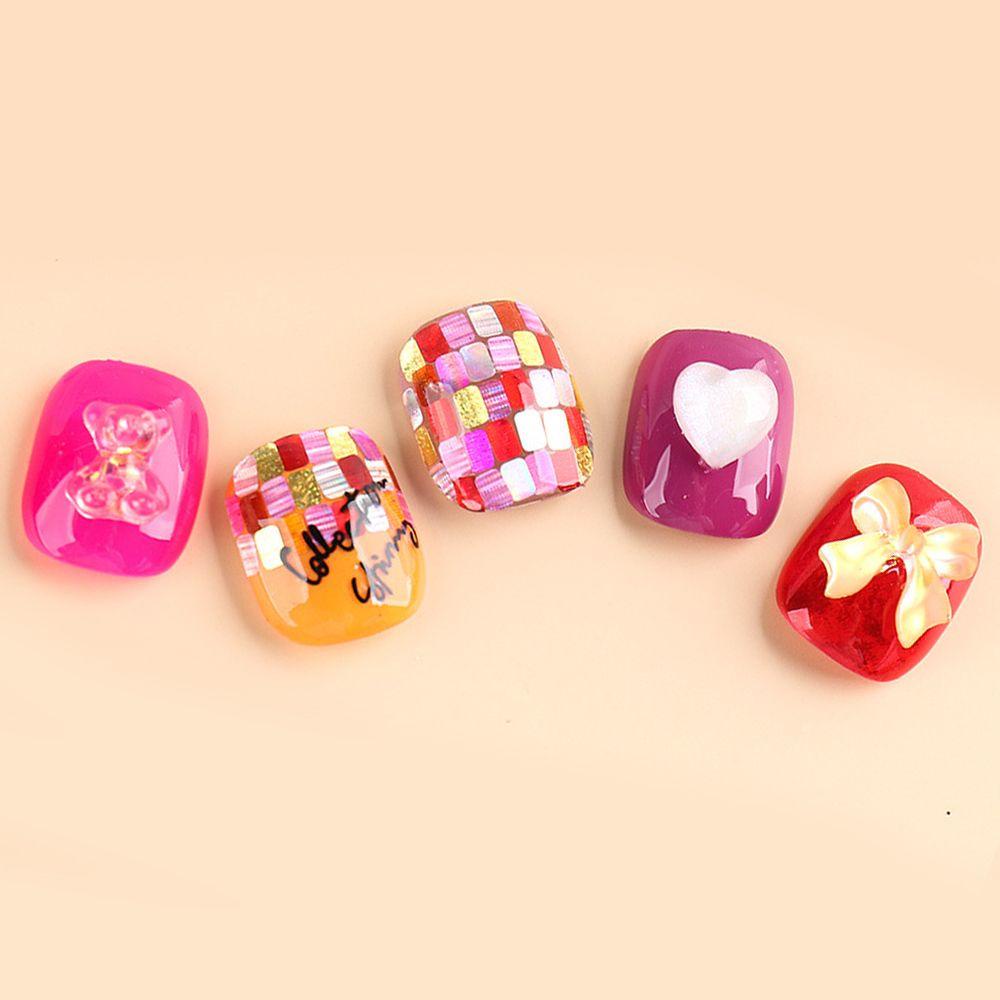 AUGUSTINA Agustina Nail Art Sequin Glitter Girl DIY Bahan Kuku Nail Beauty Persegi Panjang Nail Salon Nail Art Flakes