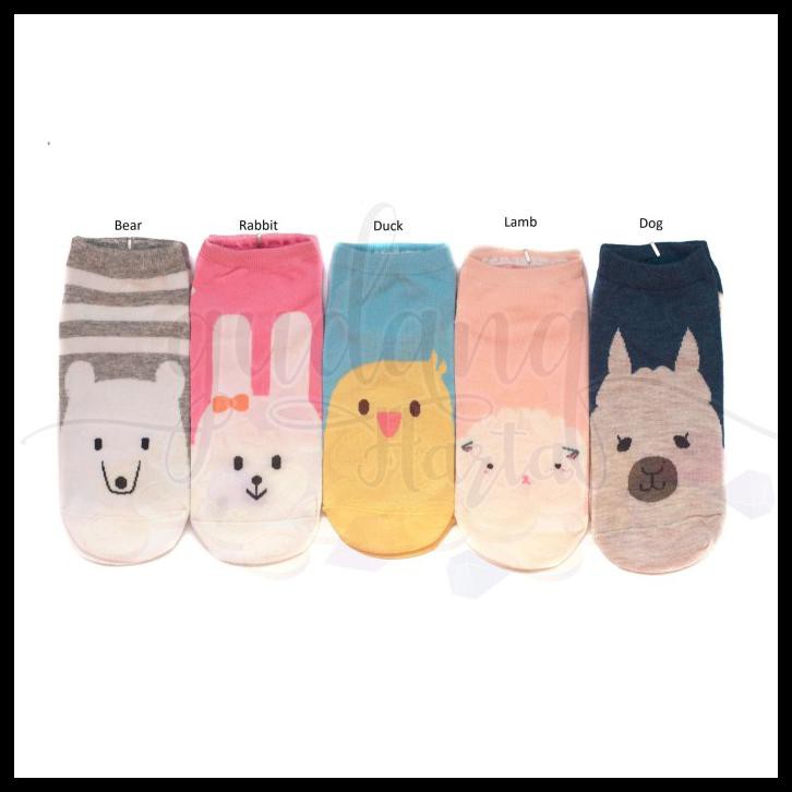 Jual Kaos Kaki Wanita Pendek Hewan Bebek Babi Bear Lucu Unik Gh Lamb Indonesia Shopee Indonesia