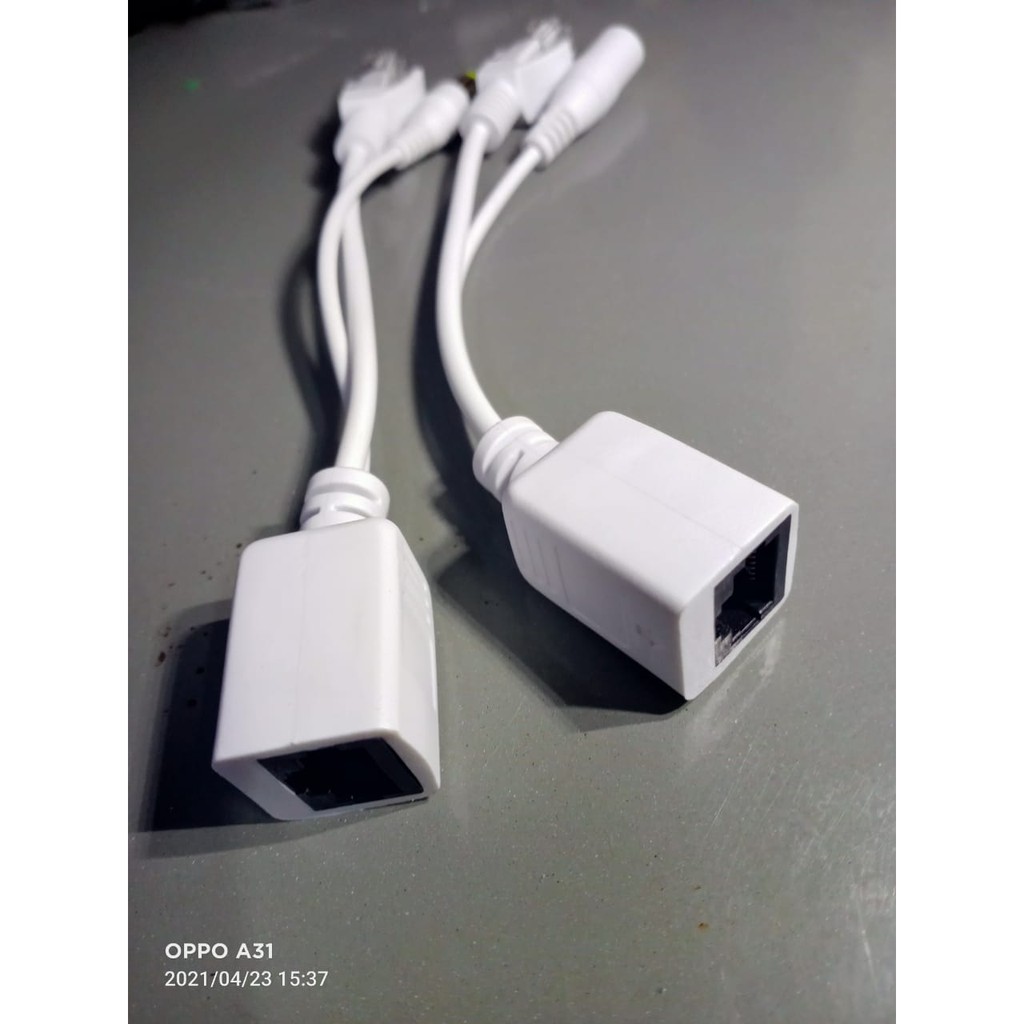 Kabel POE Splitter, Compatible for IP Camera, CCTV, Network, LAN Tools, DLL