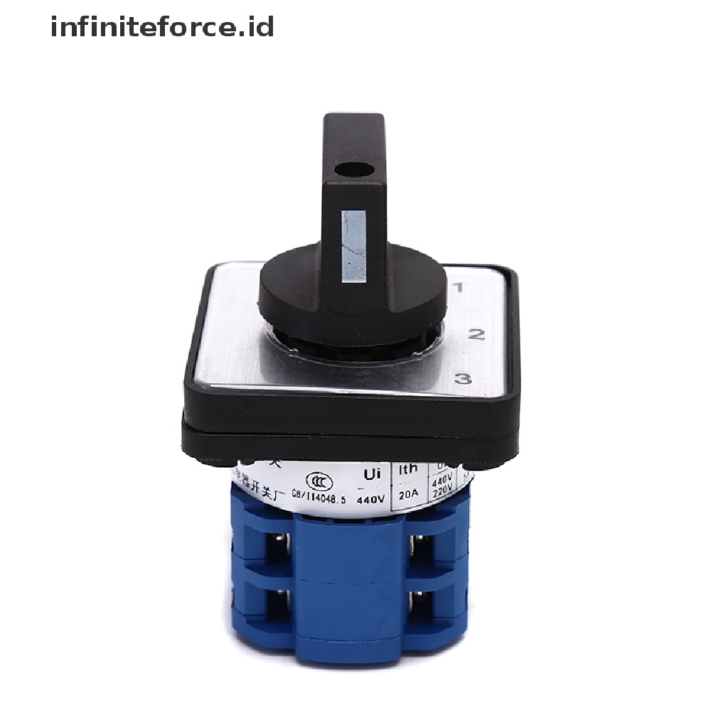 Infiniteforce.Id Switch Putar 4 Posisi 440v 20a 0-1 - 2-3 Lw26-20 / 2