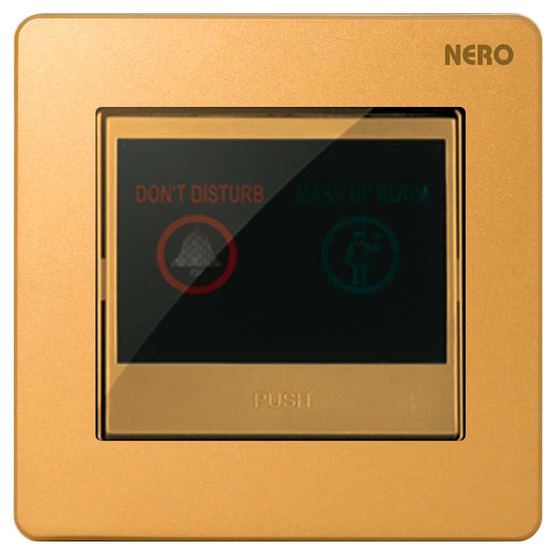 CASA X272-Gold Entrance Bell Press &amp; Message Indicators with DND + MUR Symbol NERO