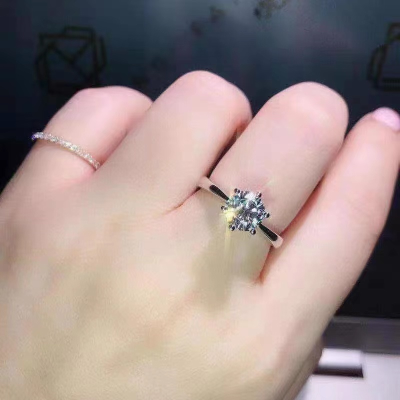 Cincin Emas Putih Bahan Tembaga Gaya Eropa Amerika