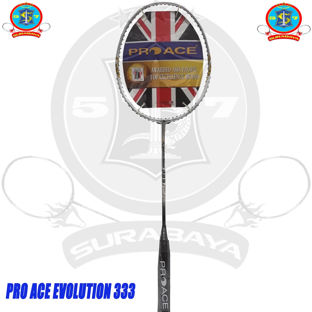 Raket Badminton Original Pro Ace Evolution 333 Bonus Komplit Badminton