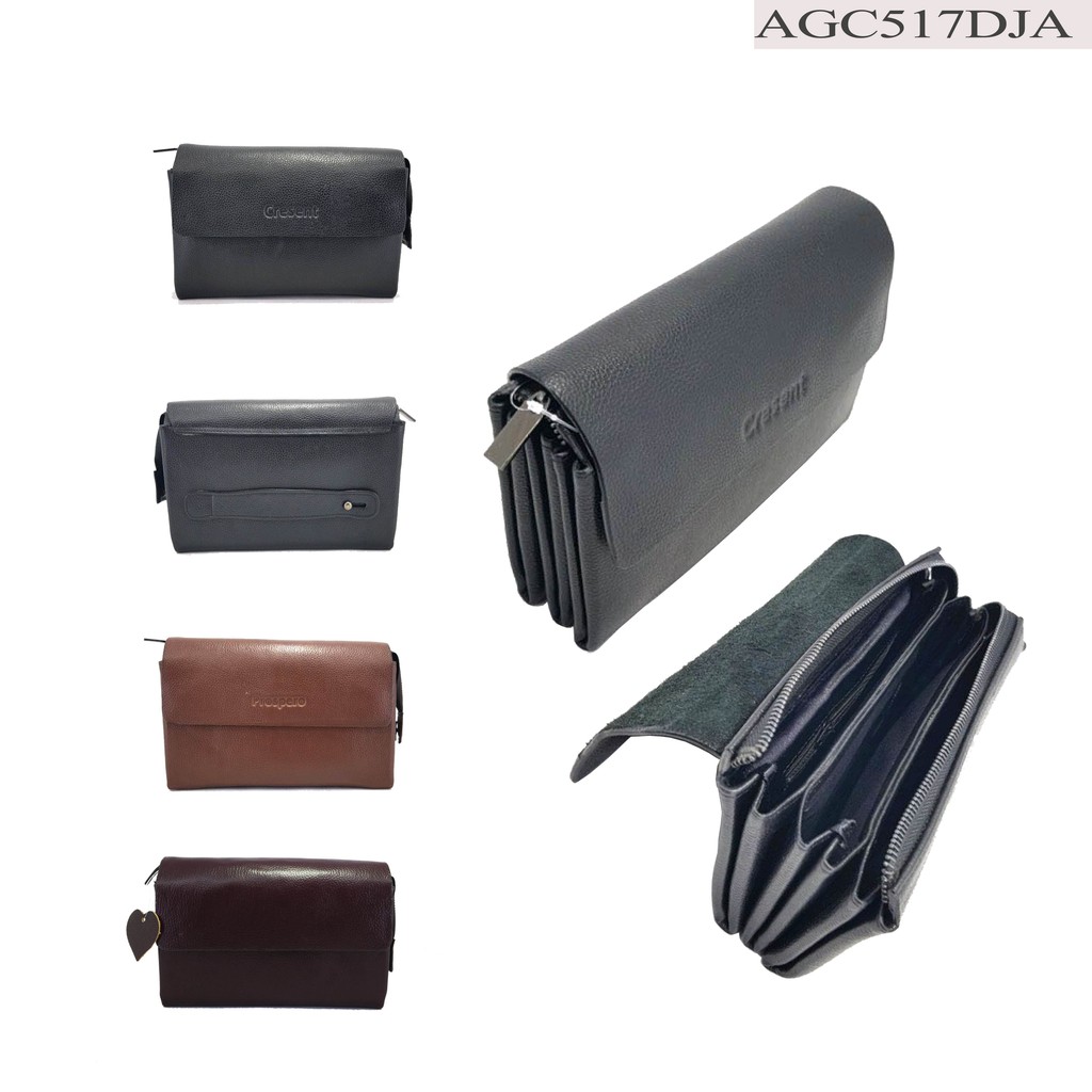 DOMPET PANJANG KULIT WANITA 1 RESLETING 3 KANTONG - AGC517DJA