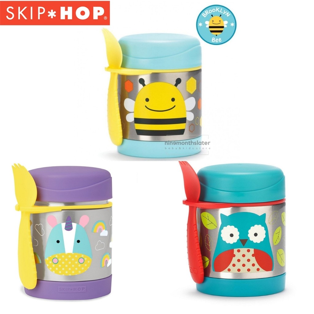 Skip Hop Zoo And Spark Insulated Food Jar - Owl Bee Unicorn Promo Sale Stainless Steel Thermos Skiphop Anak