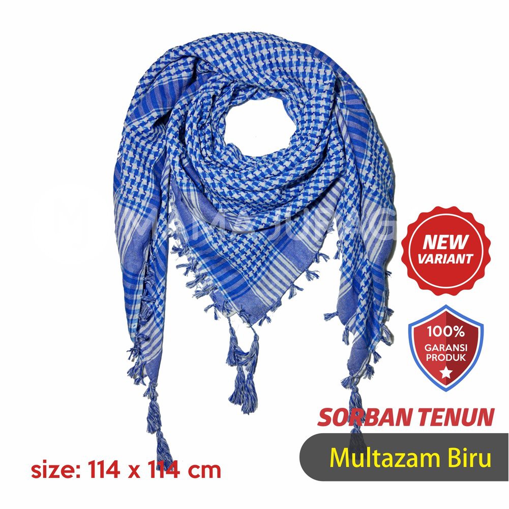 DIJUAL Sorban Arab Multazam Biru Arafat Sorban Shemagh Almas  Grosir