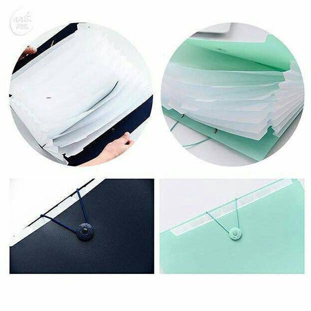 

Office & Stationery | Document Organizer | Woodwork 8 Pockets Expanding File Folder Map Kantong Plastik 8 Sekat | Best Seller