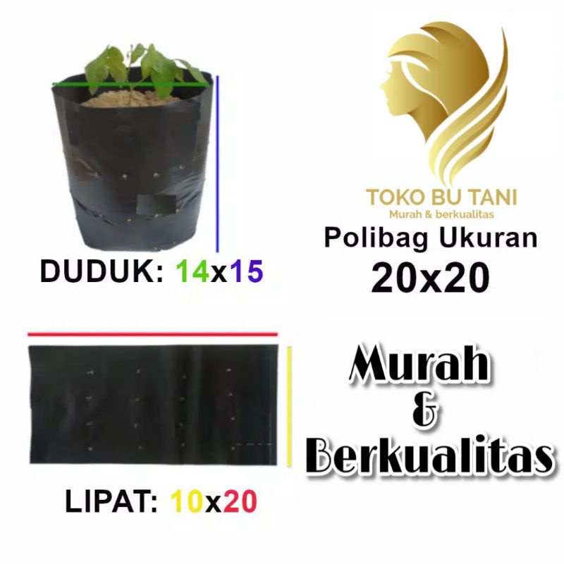 Polybag Polibag Tanaman Sayuran 10x15|12x12|15x15|20x20|25x25|30x30|35x35|40x40|50x50 Kiloan