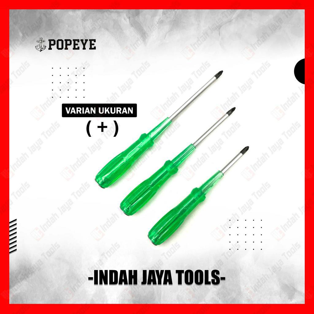 POPEYE Obeng TEMBUS PLUS (+) Ketok Gedor Screwdriver 4 5 6 Inch