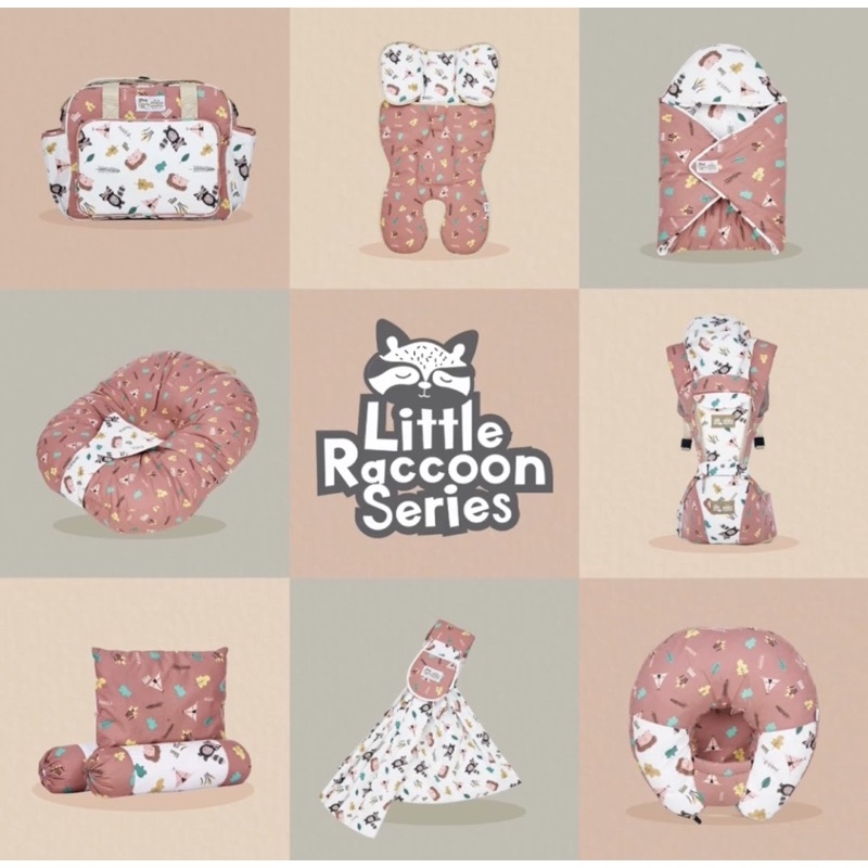 Morumotto Tas Besar + Saku Botol Susu Little Raccoon Series MMT7002