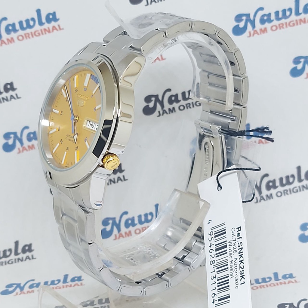 Seiko 5 SNKK29K1 Automatic Yellow Dial - Jam Tangan Pria SNKK29