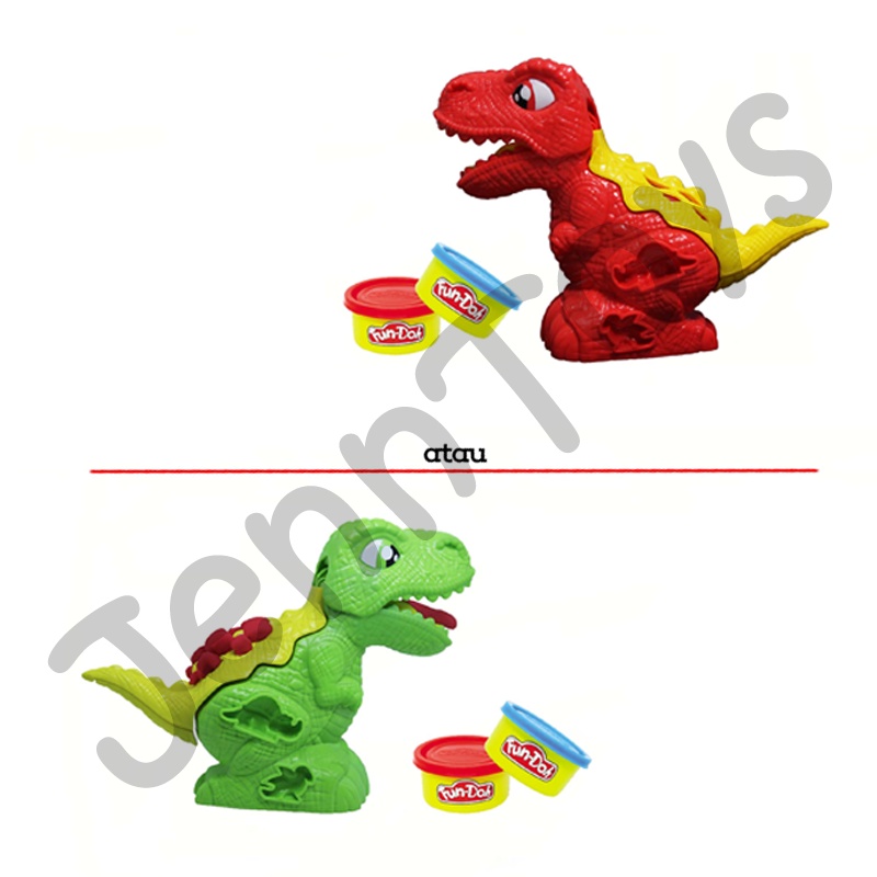 JennToys - Mainan Anak Mainan Lilin Fun-Doh Mainan anak perempuan mainan anak laki laki pretend play edukasi kreatifitas fun doh T-Rex dinosaurus dino - FUNDOH Trex